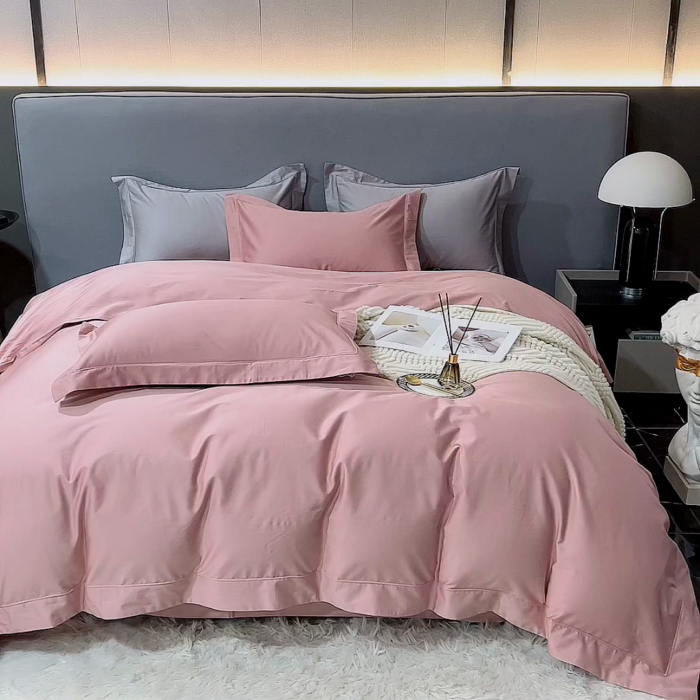 91家纺网 家纺一手货源 找家纺 （总）淼铭家纺-2025新款长绒棉埋绳工艺四件套--春熙系列