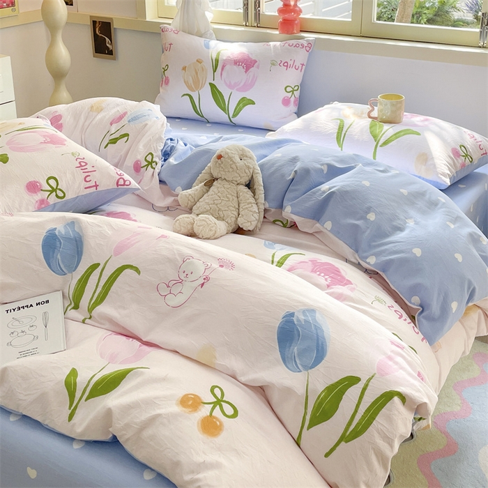 91家纺网 家纺一手货源 找家纺 （总）盛秋家纺 2025新款水洗棉印花四件套-卡通系列