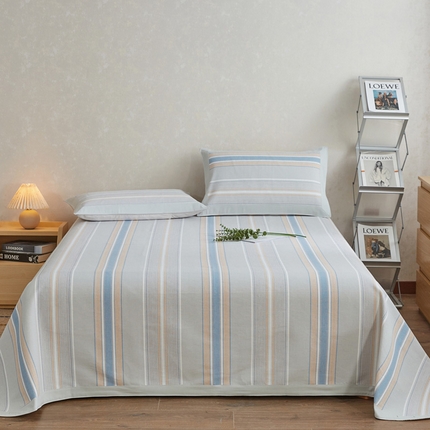 91家纺网 家纺一手货源 找家纺 （总）金泰莱 2025新款加厚老粗布凉席三件套全棉老粗布床单纯棉床单软凉席