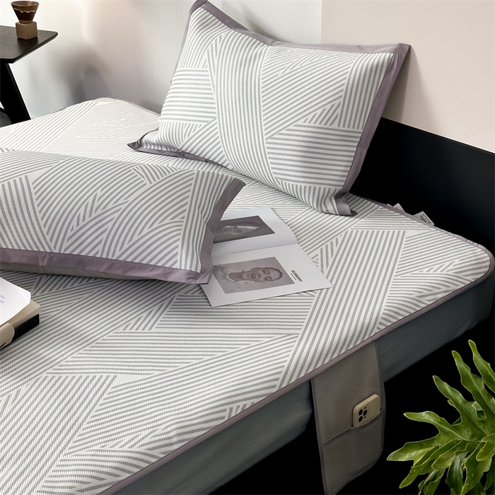 91家纺网 家纺一手货源 找家纺 （总）三味舒屋 2025新款抗菌防螨900D高端养生冰藤席--马汀系列