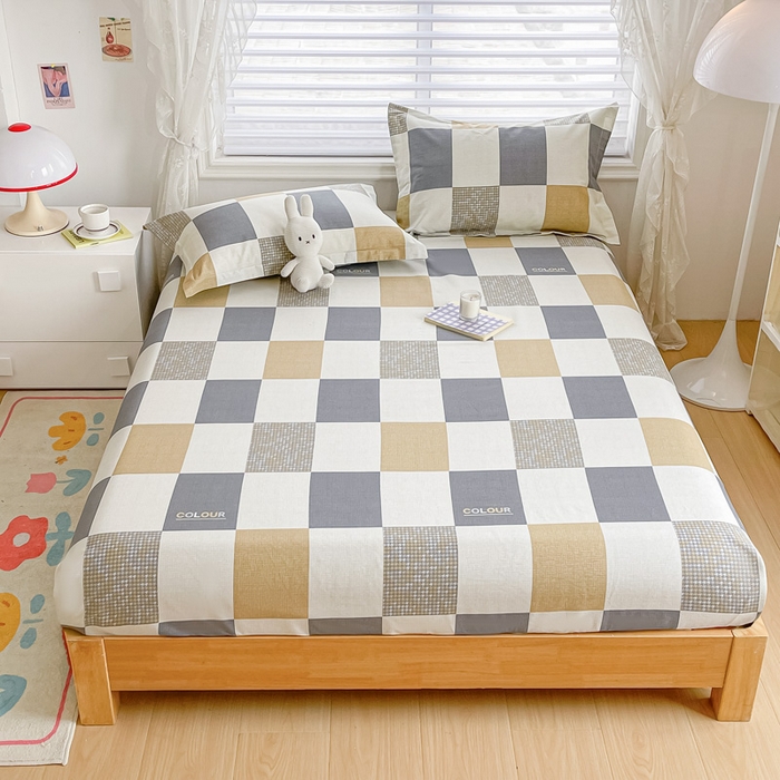 91家纺网 家纺一手货源 找家纺 金帛坊 2024新款全棉印花床单枕套三件套雅阁