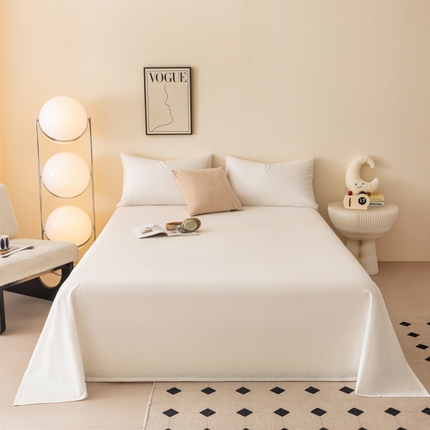 寐眠 2024新款全棉水洗棉床单床笠单品-单床单 本白