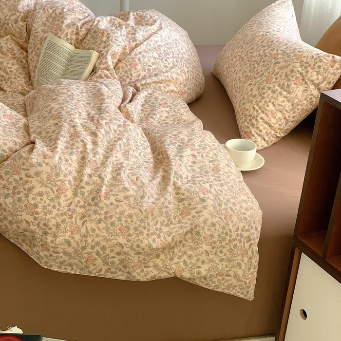 91家纺网 家纺一手货源 找家纺 六巷胡同 2024新款INS韩国博主风小碎花四件套 素商