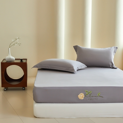 91家纺网 家纺一手货源 找家纺 （总）秀色家纺 2025新款A类50支贡缎长绒棉刺绣床笠 唤醒系列-劳拉