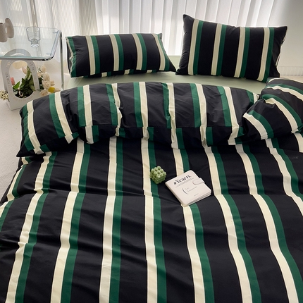 91家纺网 家纺一手货源 找家纺 梦家居 2024新款13372全棉简约风系列四件套 梦幻森林