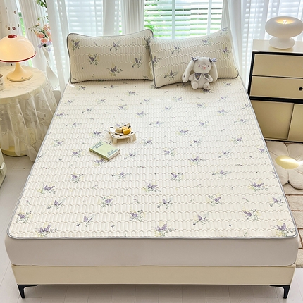 91家纺网 家纺一手货源 找家纺 （总）佳梦达 2025新款0.4厚度印花凉感丝乳胶凉席