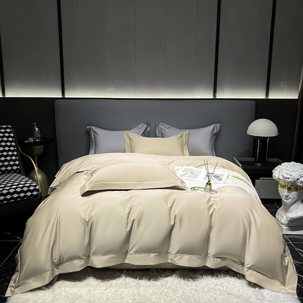 91家纺网 家纺一手货源 找家纺 （总）淼铭家纺-2025新款长绒棉埋绳工艺四件套--春熙系列