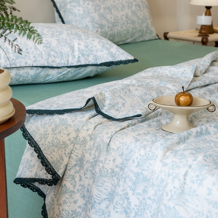 91家纺网 家纺一手货源 找家纺 梦依依 2025新款全棉大豆纤维被-风格二 森物语-兰