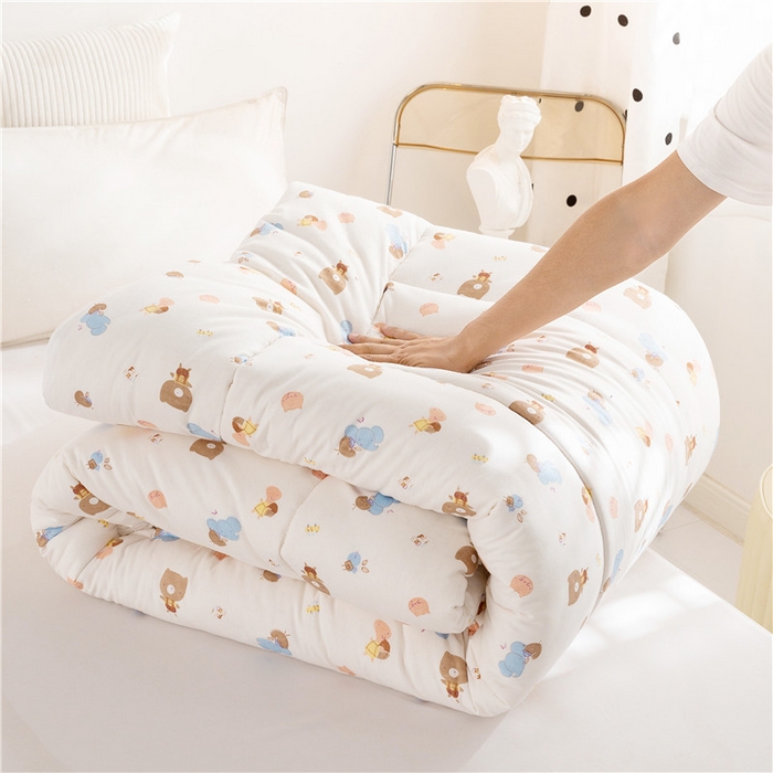 91家纺网 家纺一手货源 找家纺 金泰莱 2025新款全棉纱布棉花被芯新疆棉花被冬被春秋被子 童乐园