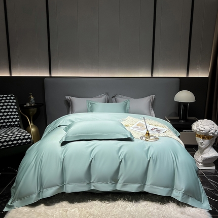 91家纺网 家纺一手货源 找家纺 （总）淼铭家纺-2025新款长绒棉埋绳工艺四件套--春熙系列