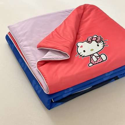 博雅 2024新款三丽鸥凉感丝凉席夏被套件 大版-蝴蝶结KT