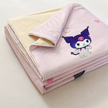 博雅 2024新款三丽鸥凉感丝凉席夏被套件 大版-时尚库洛米