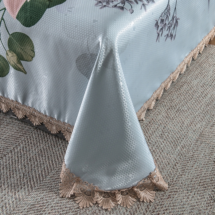 91家纺网 家纺一手货源 找家纺 大境 2024新款900d窝蜂冰丝凉席三件套 香草百合