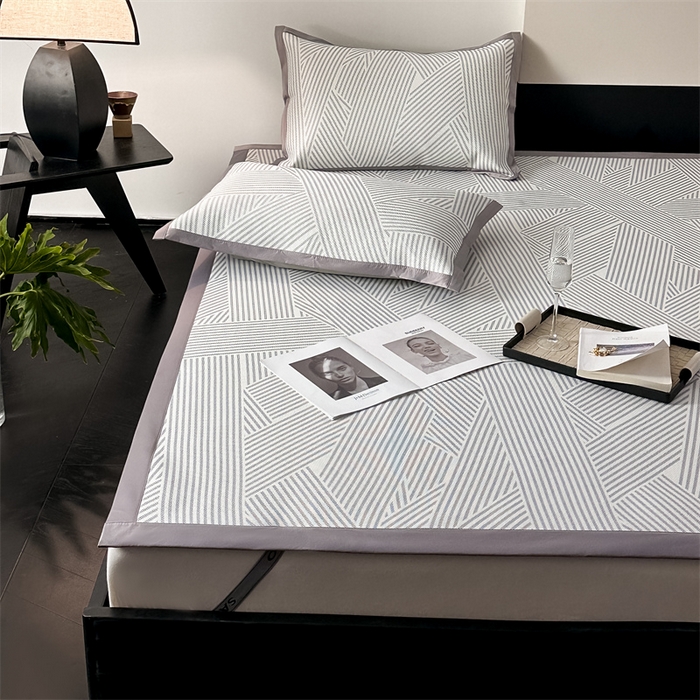 91家纺网 家纺一手货源 找家纺 三味舒屋 2025新款抗菌防螨900D高端养生冰藤席--马汀系列 马汀灰床席