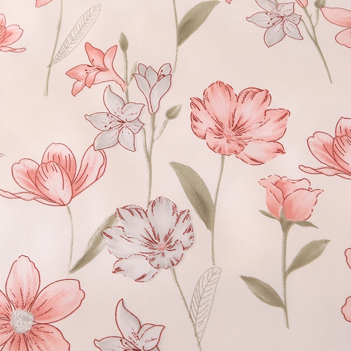 91家纺网 家纺一手货源 找家纺 梦莱斯 2024新款拼角宽边水洗天丝夏被四件套 清晨粉红