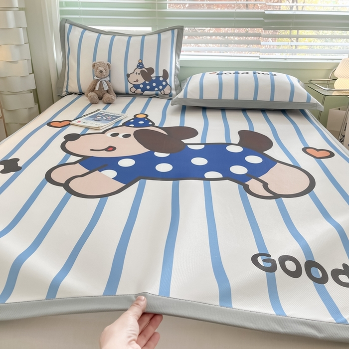 91家纺网 家纺一手货源 找家纺 川悦生活 2024新款碳光冰丝席 阿苏小狗