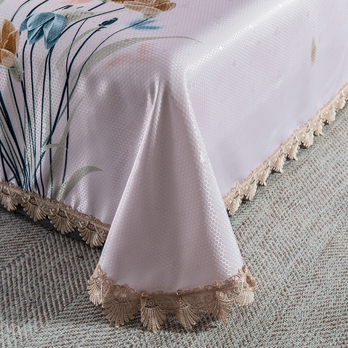 91家纺网 家纺一手货源 找家纺 大境 2024新款900d窝蜂冰丝凉席三件套 密语芬芳