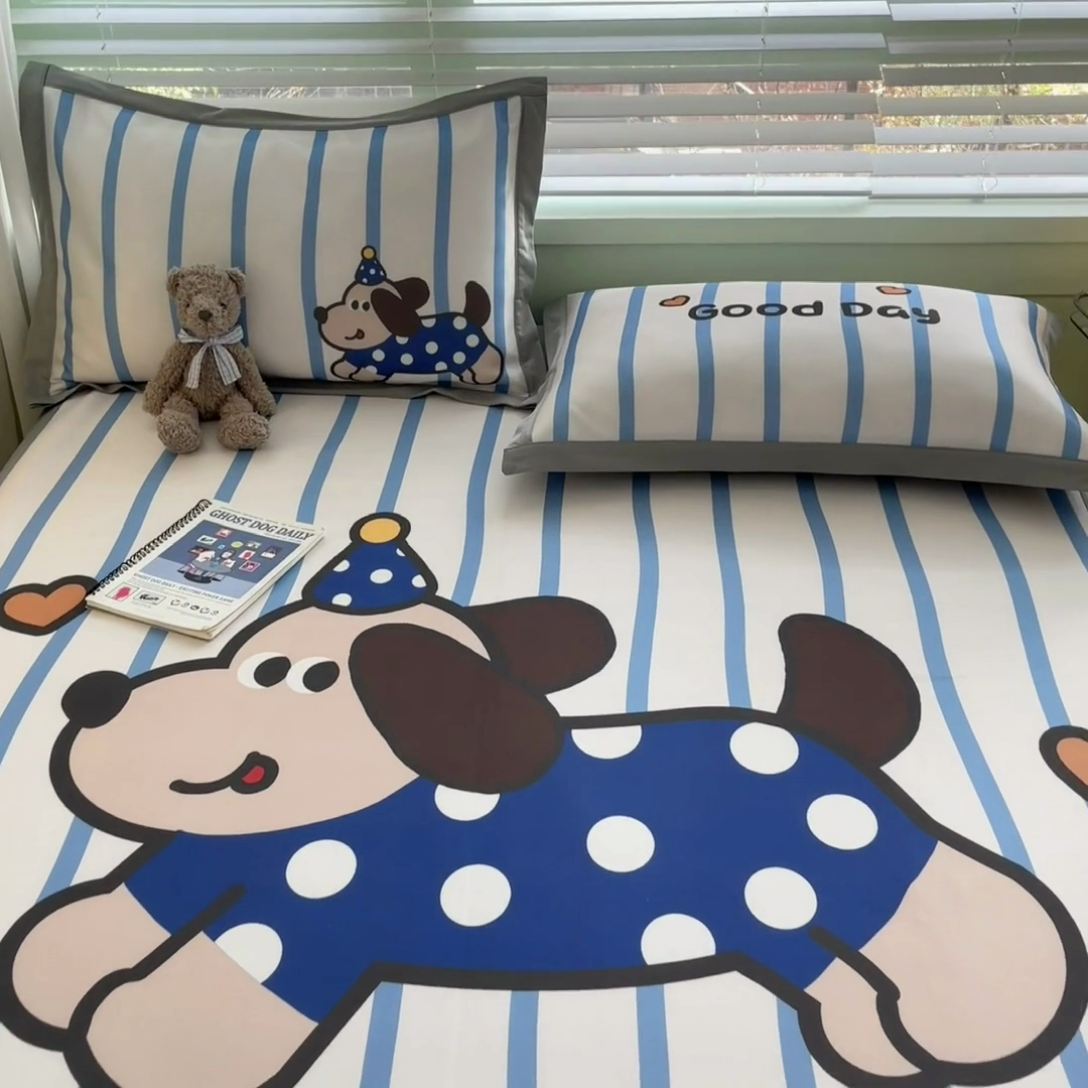 91家纺网 家纺一手货源 找家纺 川悦生活 2024新款碳光冰丝席 阿苏小狗