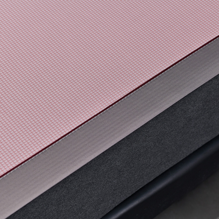 91家纺网 家纺一手货源 找家纺 简一 2024新款A类抗菌冰丝席--床单款 小千鸟格-经典抗菌席-粉