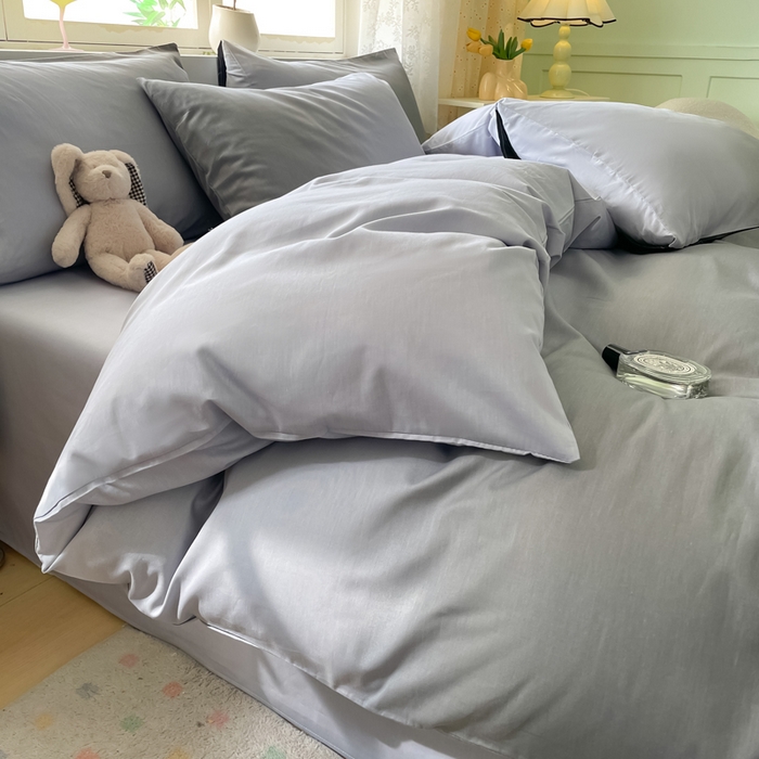 91家纺网 家纺一手货源 找家纺 芊寻家居 2024新款全棉13372花卉系列四件套 平凡 黑