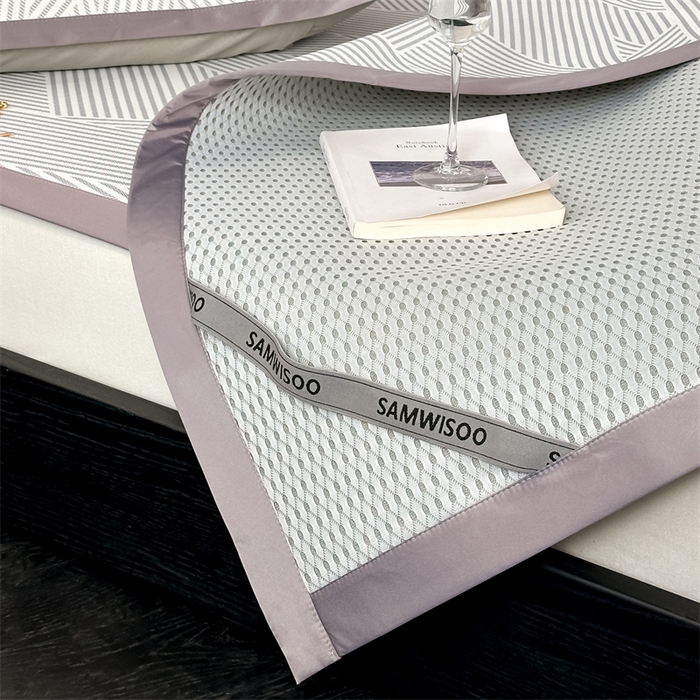 91家纺网 家纺一手货源 找家纺 三味舒屋 2025新款抗菌防螨900D高端养生冰藤席--马汀系列 马汀灰床席