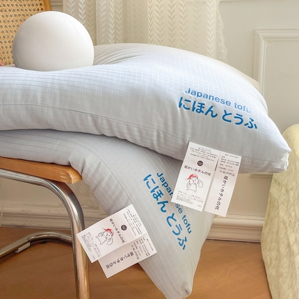 雅诗帛 2024新款日本豆腐 Q弹舒适枕芯 A类华夫格枕头枕芯 云母灰-高枕
