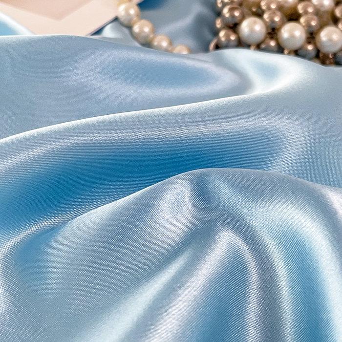 91家纺网 家纺一手货源 找家纺 梦舒羽 2025新款可水洗冰丝被套双人床被套带同款床单床笠四件套 天空蓝