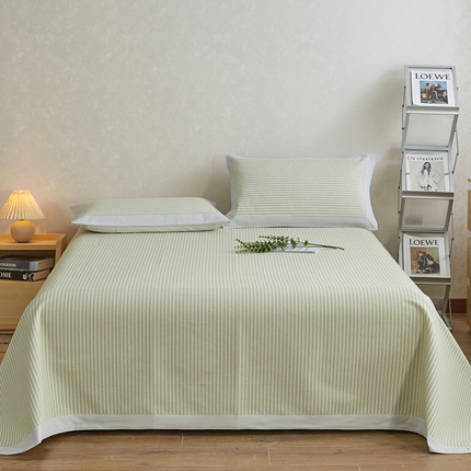 91家纺网 家纺一手货源 找家纺 （总）金泰莱 2025新款加厚老粗布凉席三件套全棉老粗布床单纯棉床单软凉席