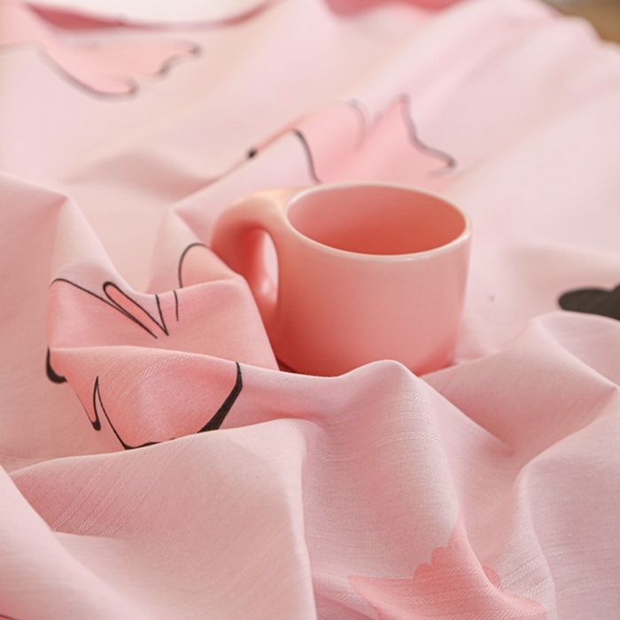 91家纺网 家纺一手货源 找家纺 萌宝 2025老粗布新款纯棉细纱三枚缎卡帆布花边款软凉席床单提供买家秀恋蝶