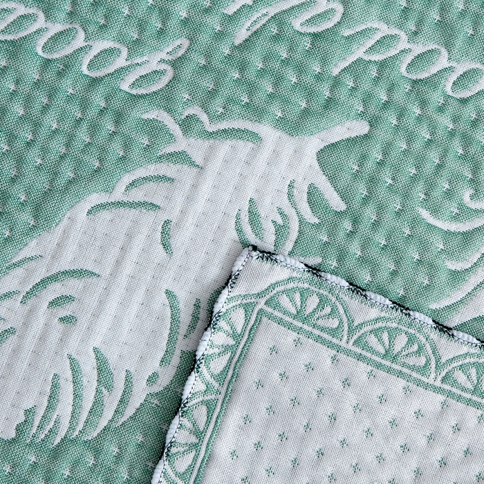 91家纺网 家纺一手货源 找家纺 朴尔-2024新款AB版蜂窝提花锁边立体枕巾50*76cm一对 凤羽飞舞-绿