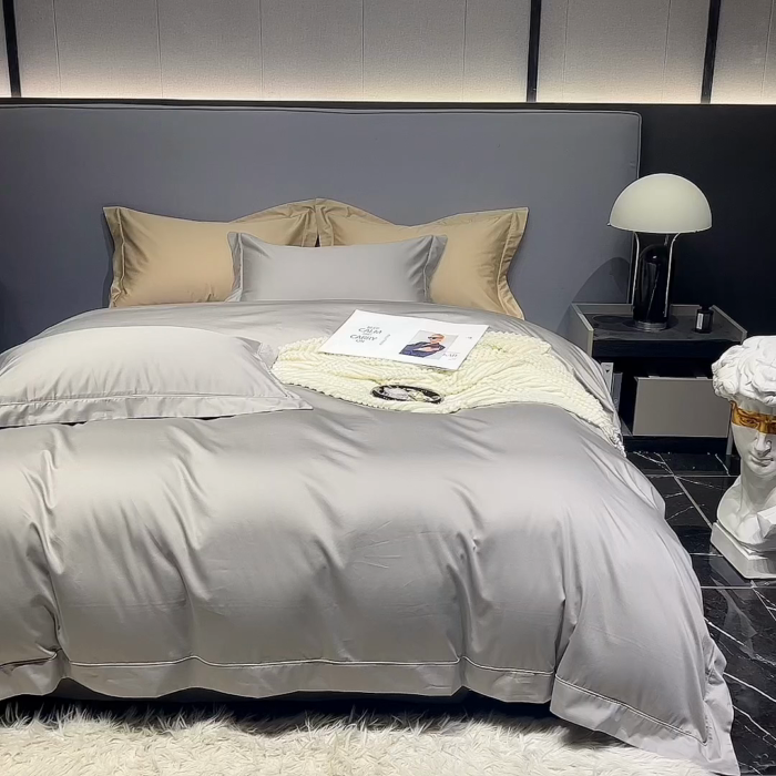 91家纺网 家纺一手货源 找家纺 （总）淼铭家纺-2025新款长绒棉埋绳工艺四件套--春熙系列