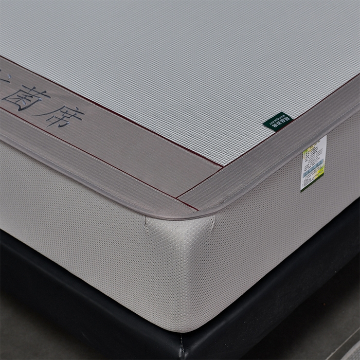 91家纺网 家纺一手货源 找家纺 简一 2024新款A类抗菌冰丝席--床笠款 小千鸟格-经典抗菌席-灰