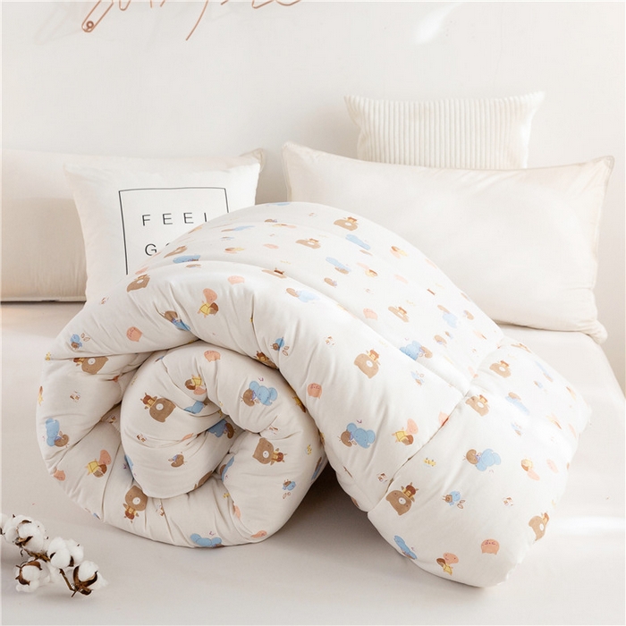 91家纺网 家纺一手货源 找家纺 金泰莱 2025新款全棉纱布棉花被芯新疆棉花被冬被春秋被子 童乐园