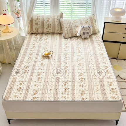 91家纺网 家纺一手货源 找家纺 （总）佳梦达 2025新款0.4厚度印花凉感丝乳胶凉席