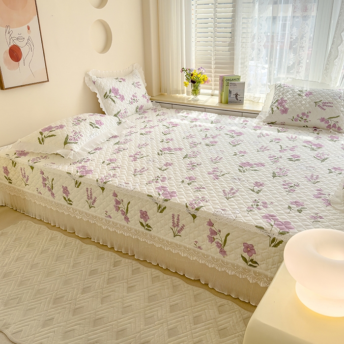 91家纺网 家纺一手货源 找家纺 冬然 2024新款全棉防滑榻榻米垫子炕垫纯棉床盖夹棉床单纯棉床单-招财猫