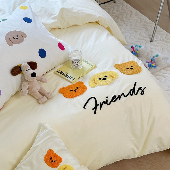 91家纺网 家纺一手货源 找家纺 （总）澳萝拉 2024新款纯棉毛巾绣卡通四件套