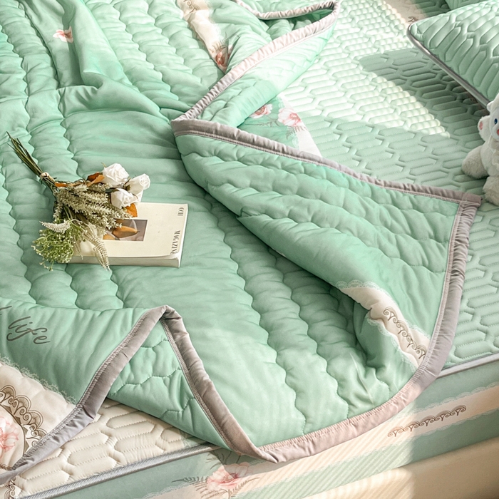 91家纺网 家纺一手货源 找家纺 福来临家纺 2026新款印花夏被 晨光