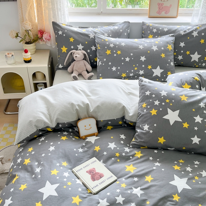 91家纺网 家纺一手货源 找家纺 芊寻家居 2024新款全棉13372花卉系列四件套 璀璨