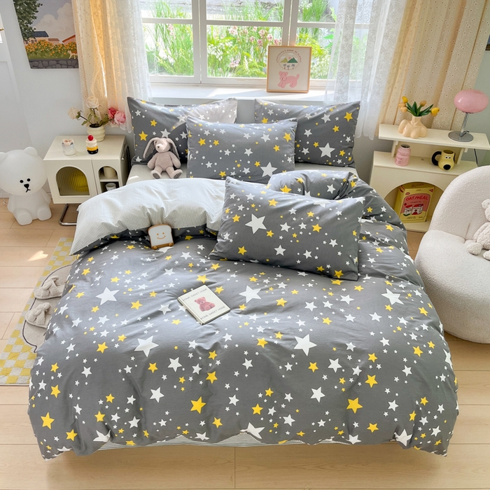 91家纺网 家纺一手货源 找家纺 芊寻家居 2024新款全棉13372花卉系列四件套 璀璨