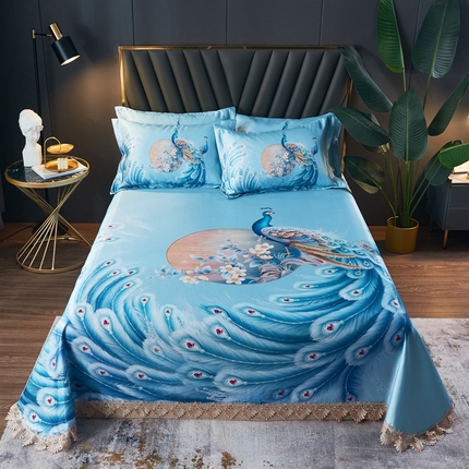 其奥家纺 2025新款900d窝蜂冰丝凉席三件套 倾城之恋