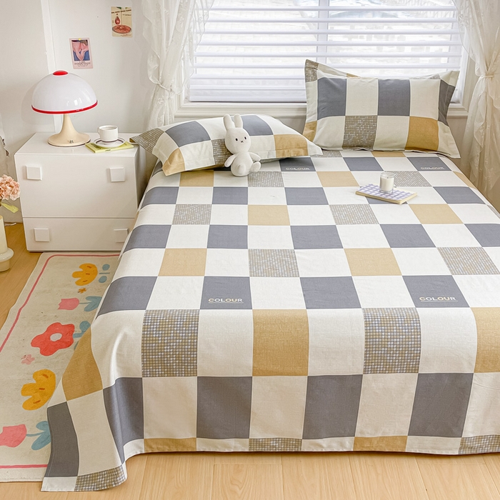 91家纺网 家纺一手货源 找家纺 金帛坊 2024新款全棉印花床单枕套三件套雅阁