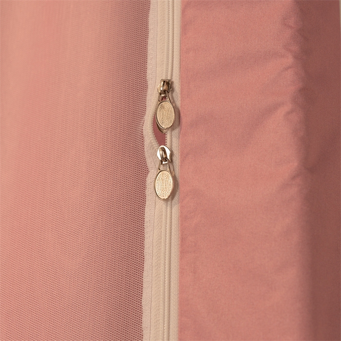 91家纺网 家纺一手货源 找家纺 新太阳 2025新款涂层纯色学生床帘款遮光蚊帐 涂层粉色