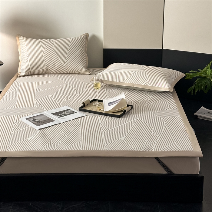 91家纺网 家纺一手货源 找家纺 三味舒屋 2025新款抗菌防螨900D高端养生冰藤席--马汀系列 马汀咖床席