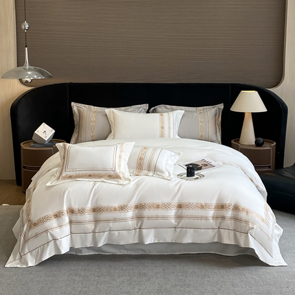 91家纺网 家纺一手货源 找家纺 （总）星蕴家纺 2024新款13376喷气全工艺纯棉四件套-印象