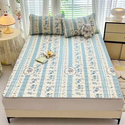 91家纺网 家纺一手货源 找家纺 （总）佳梦达 2025新款0.4厚度印花凉感丝乳胶凉席