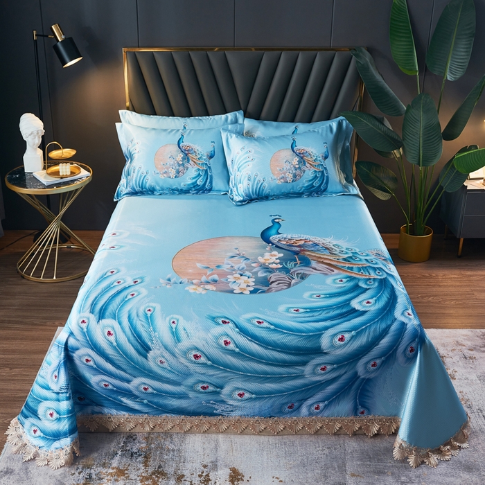 91家纺网 家纺一手货源 找家纺 大境 2024新款900d窝蜂冰丝凉席三件套 倾城之恋