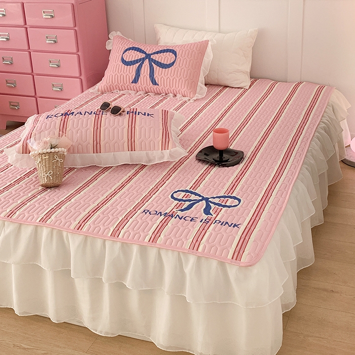 91家纺网 家纺一手货源 找家纺 昔可家纺 2024新款床裙款乳胶席 芭蕾少女蝴蝶结