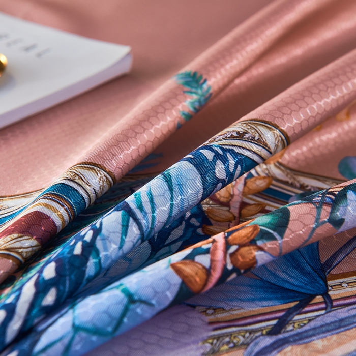 91家纺网 家纺一手货源 找家纺 大境 2024新款900d窝蜂冰丝凉席三件套 俏丽花姿