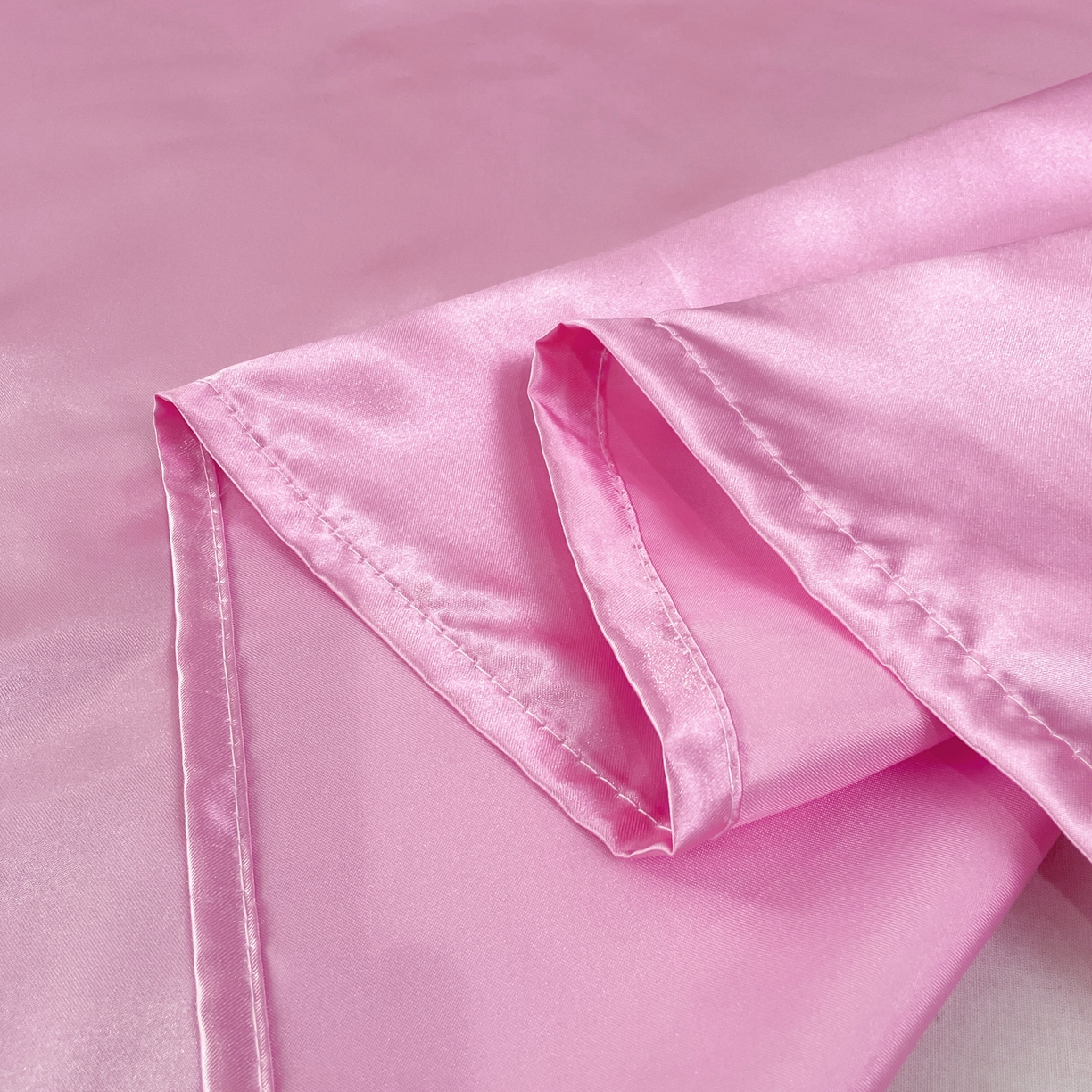 91家纺网 家纺一手货源 找家纺 梦舒羽 2025新款可水洗冰丝床垫保护罩防尘床单三件套 粉色