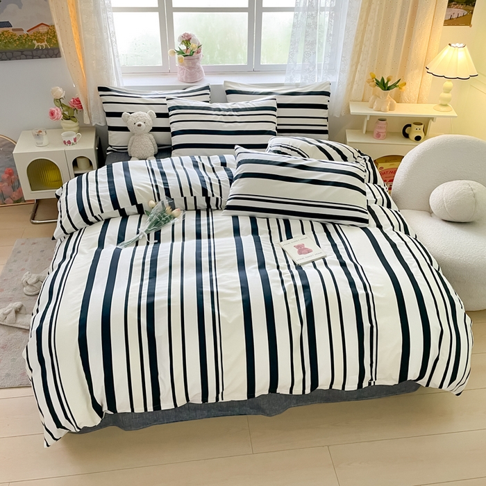 91家纺网 家纺一手货源 找家纺 芊寻家居 2024新款全棉13372花卉系列四件套 随意